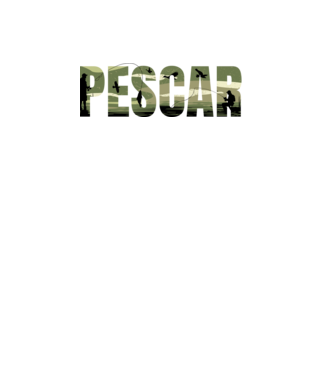 PESCAR model negru pe tricou