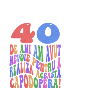 Realiza această capodoperă 40 model alb pe tricou