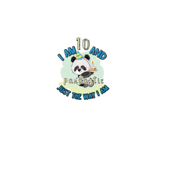 PANDASTIC 10 model alb pe tricou