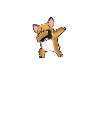 Buldog francez DAB model negru pe tricou