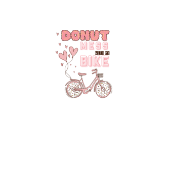 Donut mess with my bike model alb pe tricou