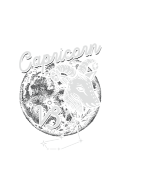 Zodiac femeie CAPRICORN retro model alb pe tricou