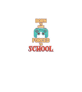 Born to game model negru pe tricou