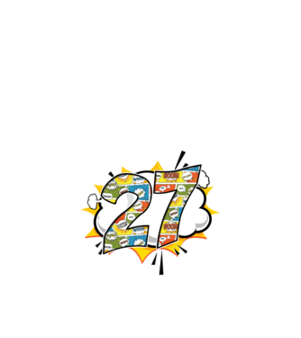 Birthday Comic Number 27 model albastru închis pe tricou