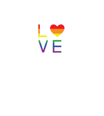 love lgbtq model alb pe tricou