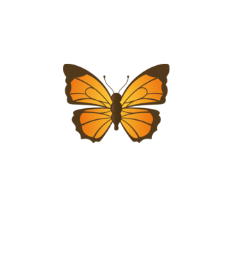 Butterfly model alb pe tricou