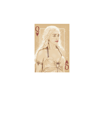 Queen Card model alb pe tricou