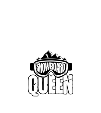 snowboard queen 01 model negru pe tricou