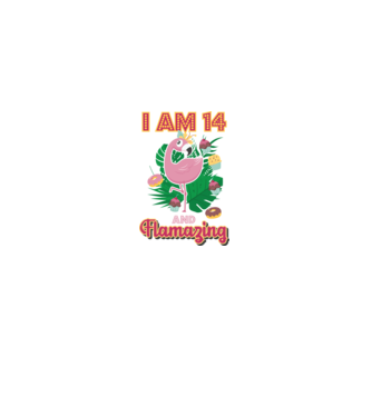 FLAMAZING Birthday 14 Years old model alb pe tricou