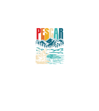 Pescar retro model albastru jeanși pe tricou