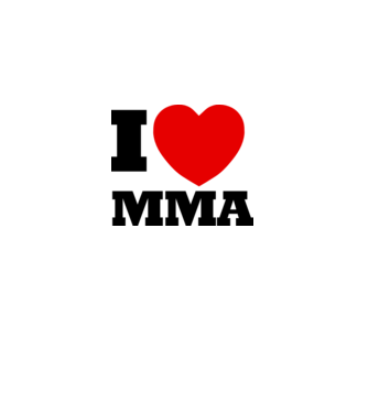 MMA LOVE model alb pe tricou