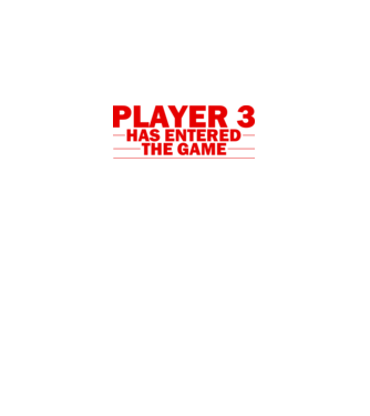 Player 3 entered the game model alb pe tricou