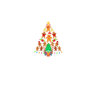 Cookie christmas tree model negru pe tricou