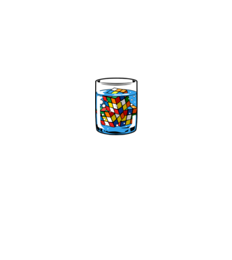 Rubik Ice model alb/roșu pe tricou