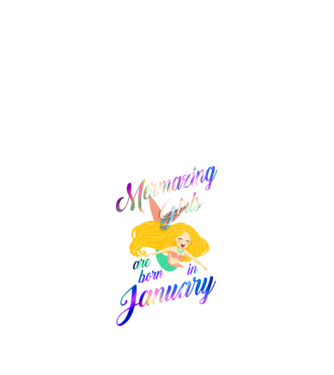 Mermazing girls are born january model negru pe tricou