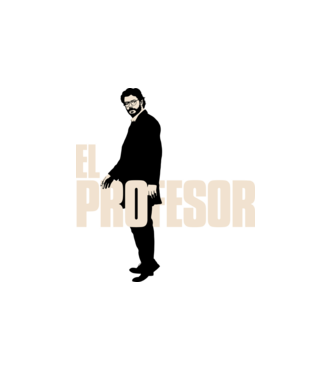 el professor la casa de papel model alb pe tricou