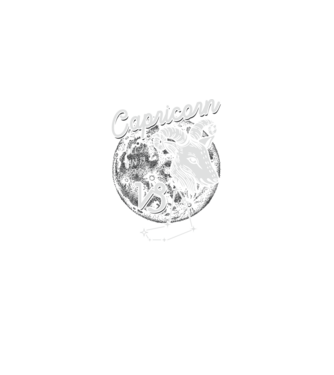 Zodiac femeie CAPRICORN retro model negru pe tricou