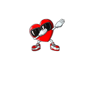 Dab inima model negru pe tricou
