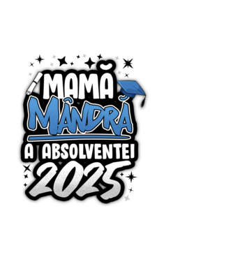 Mamă Mândră a absolventei model alb pe tricou