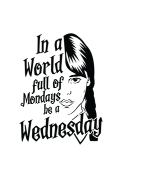  Be a Wednesday model albastru deschis pe tricou
