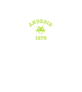 android model negru pe tricou