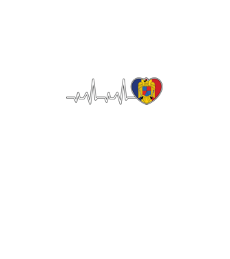 ROMANIA heartbeat model  pe tricou