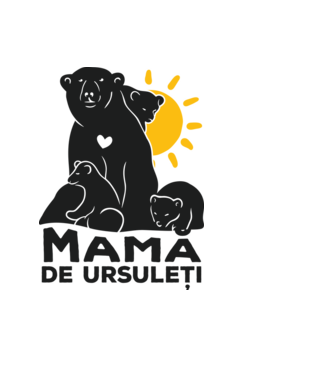 Mamă de ursuleți model albastru deschis pe tricou