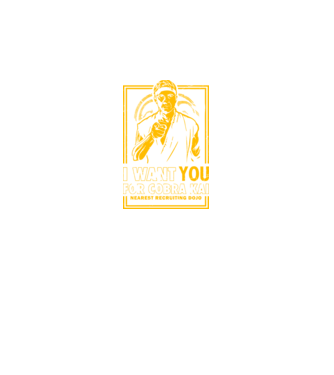 I want you cobra kai model negru pe tricou