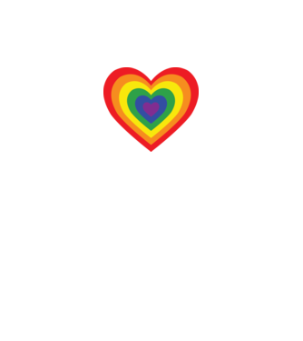 inimă lgbtq model negru pe tricou