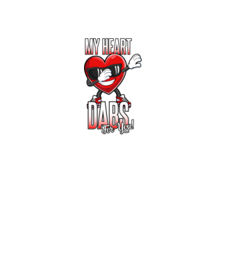 My Heart Dabs For You model gri pe tricou
