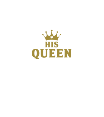 His Queen model negru pe tricou