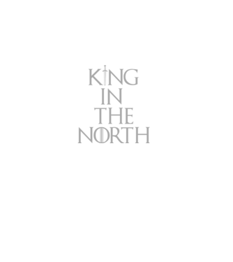 King in the North model negru pe tricou
