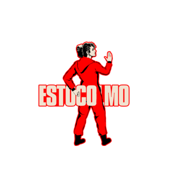 stockholm la casa de papel model alb pe tricou