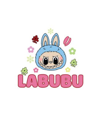 Labubu model alb pe tricou
