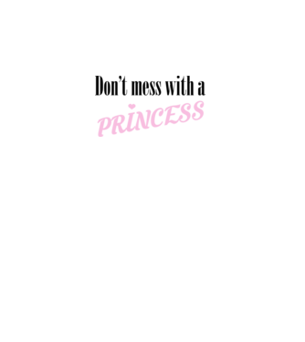 Princess model alb pe tricou