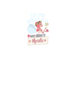 Cele mai drăguțe fete sunt născute în aprilie. model negru pe tricou