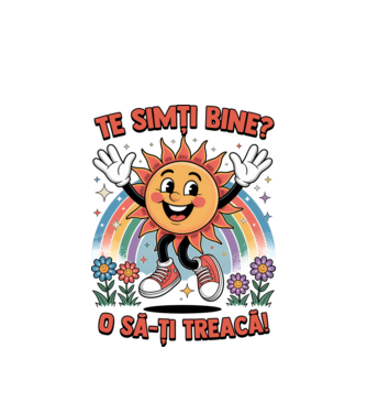 Te simți bine? model alb pe tricou