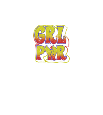 Girl Power retro model negru pe tricou