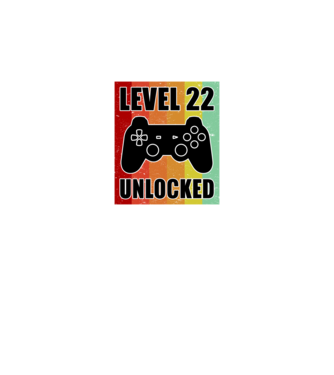 level 22 unlocked retro gamer model alb pe tricou