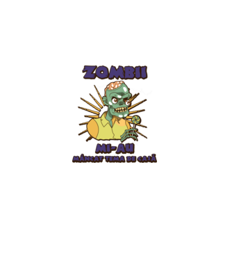 Zombii mi-au mâncat tema de casă model negru pe tricou
