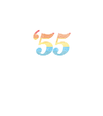 Retro Birthday 1955 model negru pe tricou