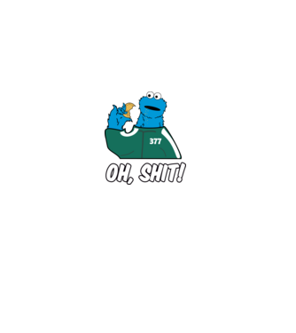cookie monster squid game parody model negru pe tricou