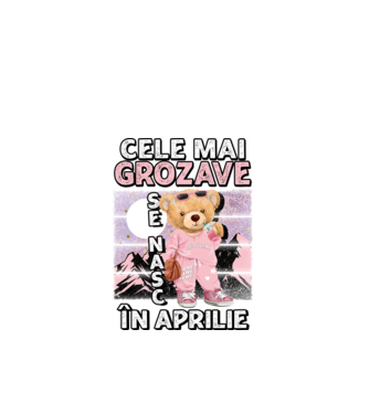 RETRO teddy fetişcană APRILIE model negru pe tricou