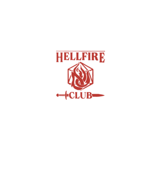 hellfire club 85 model negru pe tricou