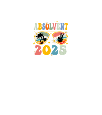 Absolvent 2025 model negru pe tricou