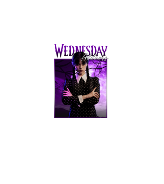 Wednesday Addams model negru pe tricou