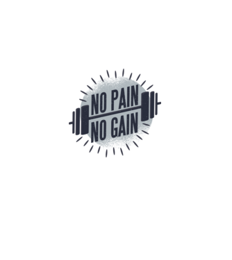 No pain no gain round model roșu pe tricou