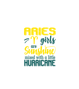 Sunshine with Hurricane ARIES model negru pe tricou