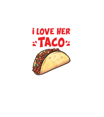 Couple TACO model alb pe tricou