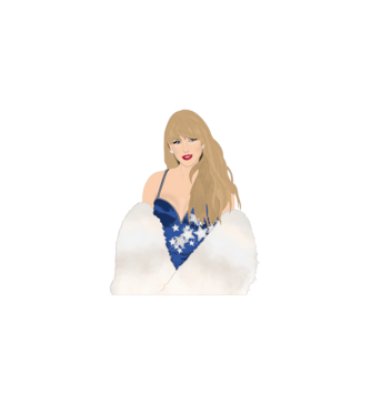 Taylor Swift blue model alb pe tricou
